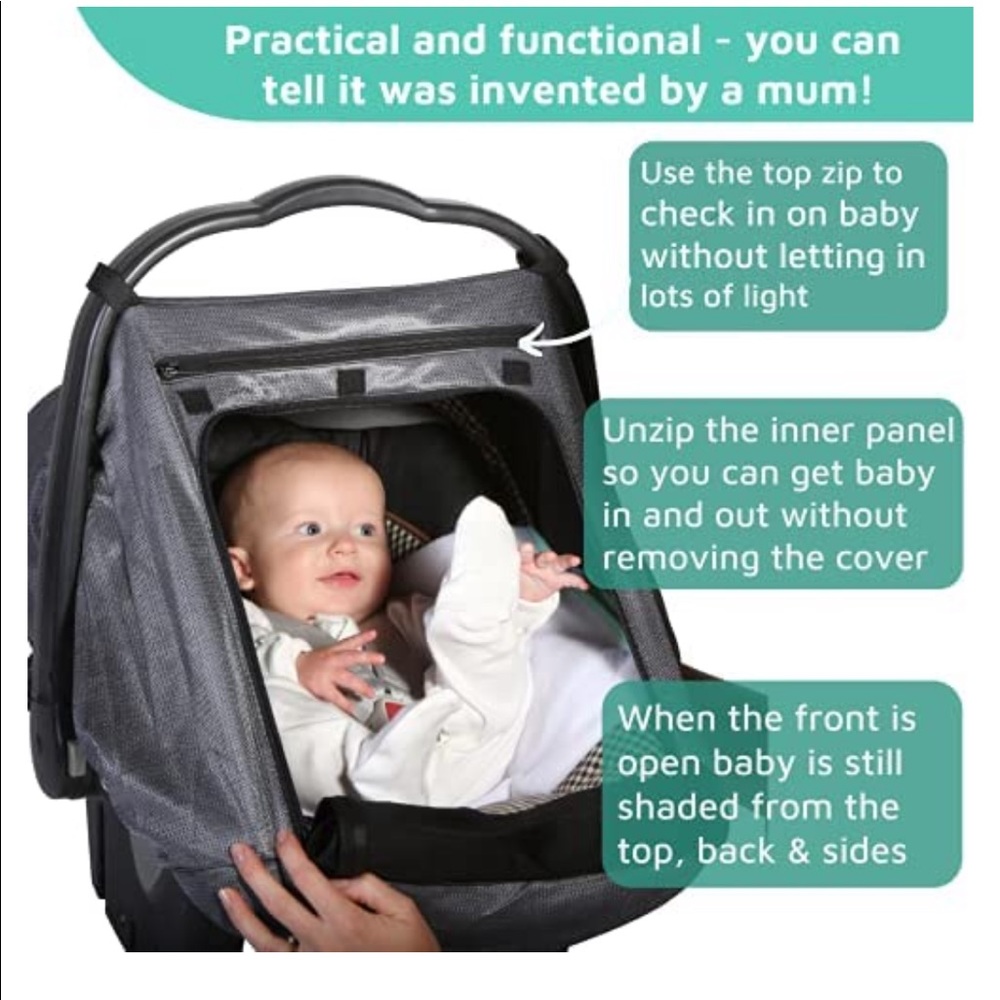 Snooze shade car seat cover